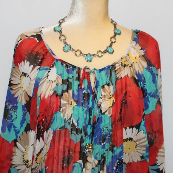 Charter Club Women Floral Multi-color Long Sleeve Top - Picture 2 of 11